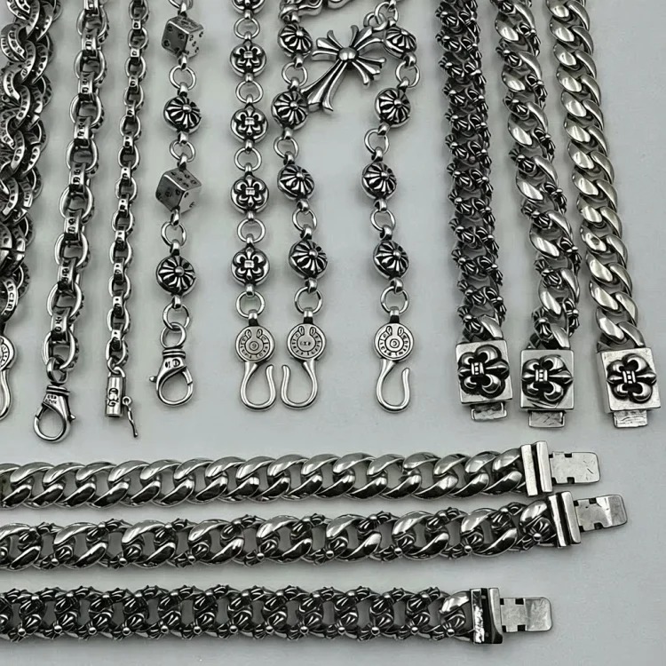 Chrome Hearts Vintage Unisex Silver Bracelet