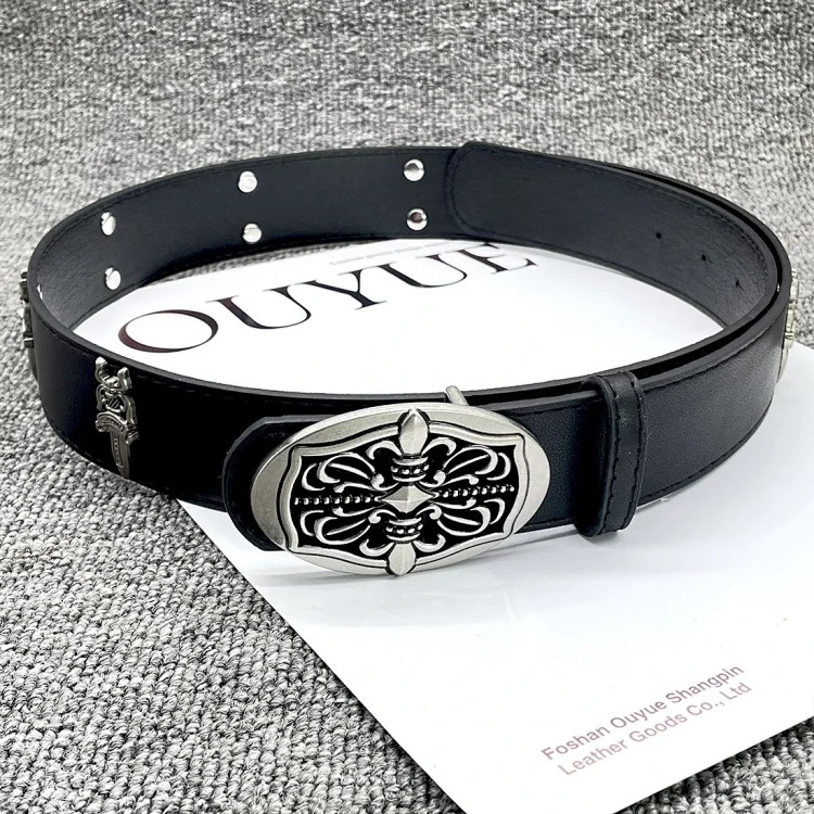 Chrome Hearts Vintage Denim Gold Belt