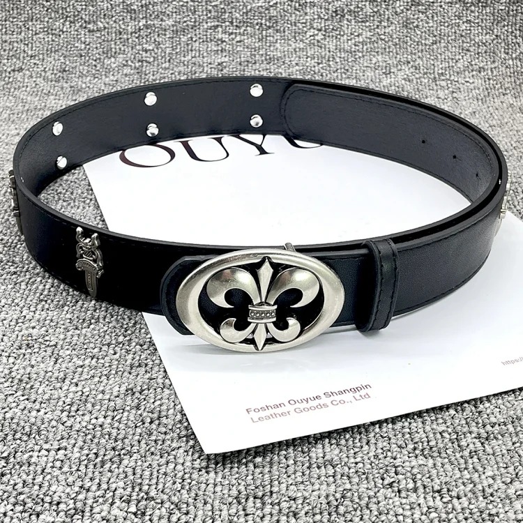 Chrome Hearts Vintage Denim Gold Belt