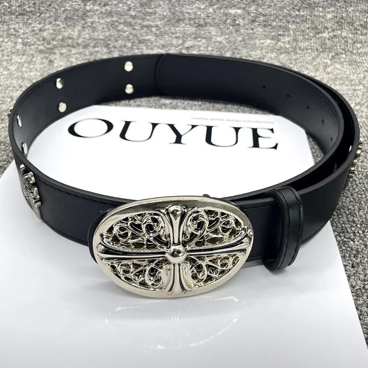 Chrome Hearts Vintage Denim Gold Belt