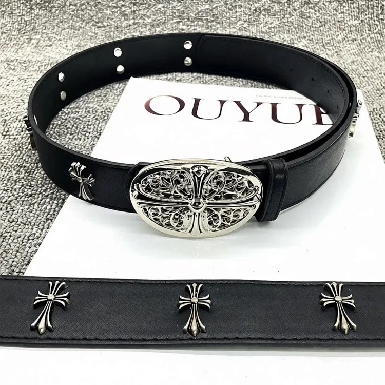Chrome Hearts Vintage Denim Gold Belt