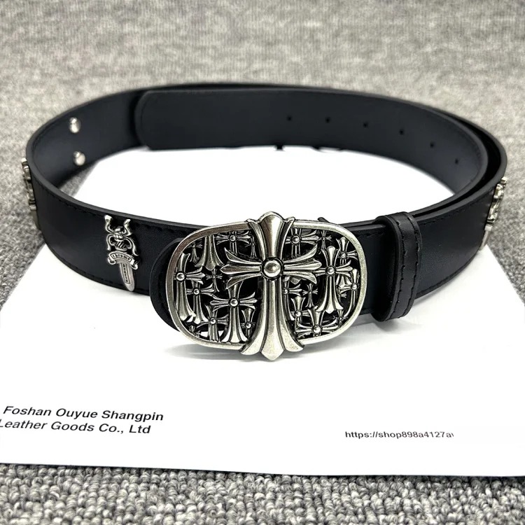 Chrome Hearts Vintage Denim Gold Belt