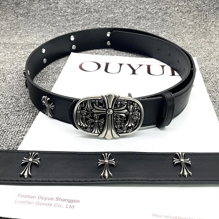 Chrome Hearts Vintage Denim Gold Belt