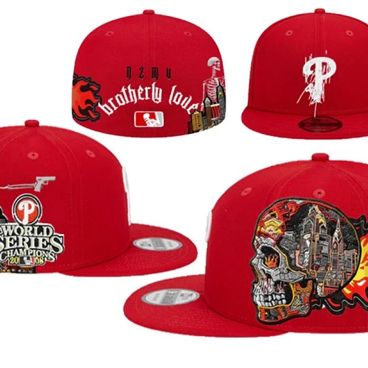 Baseball cap large head circumference non-adjustable flat brim hat