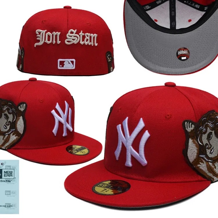 Baseball cap large head circumference non-adjustable flat brim hat
