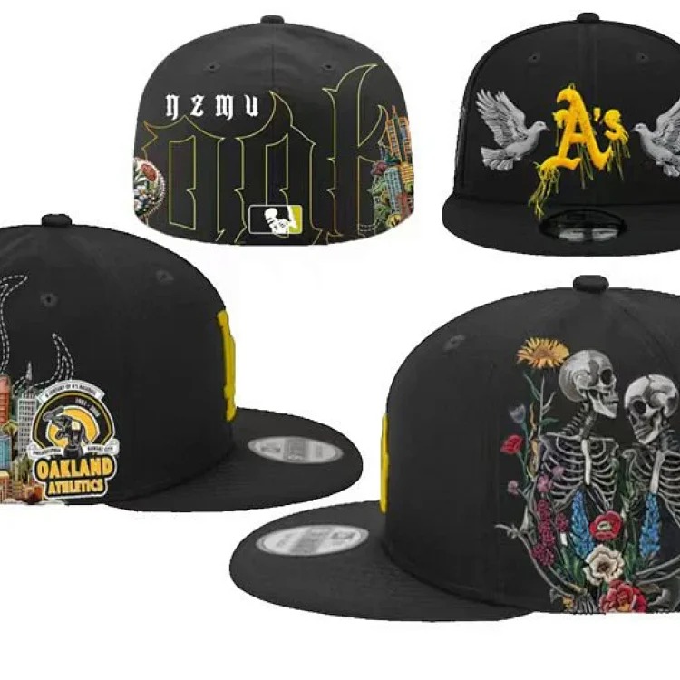 Baseball cap large head circumference non-adjustable flat brim hat