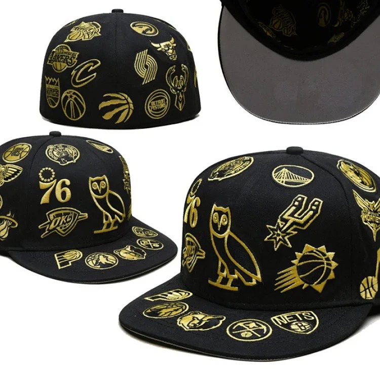 Baseball cap large head circumference non-adjustable flat brim hat