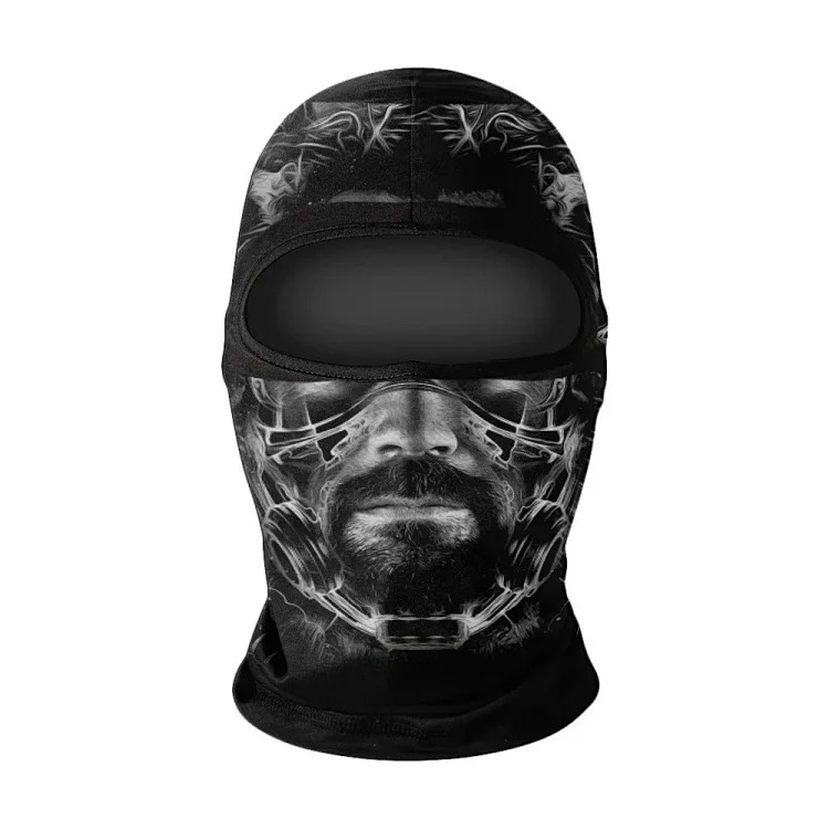 Headgear motorcycle sun protection motorcycle ice silk windproof skull mask for men and women breathable and sweat-wicking full face neck scarf hood