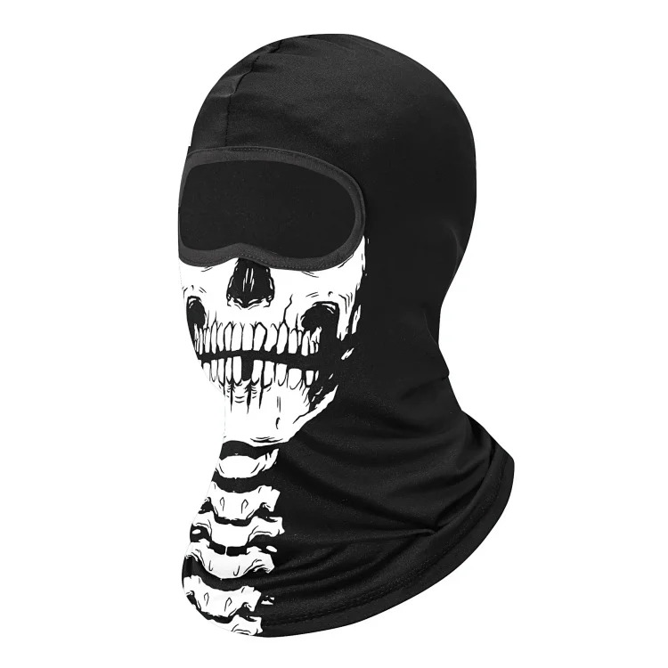 Headgear motorcycle sun protection motorcycle ice silk windproof skull mask for men and women breathable and sweat-wicking full face neck scarf hood