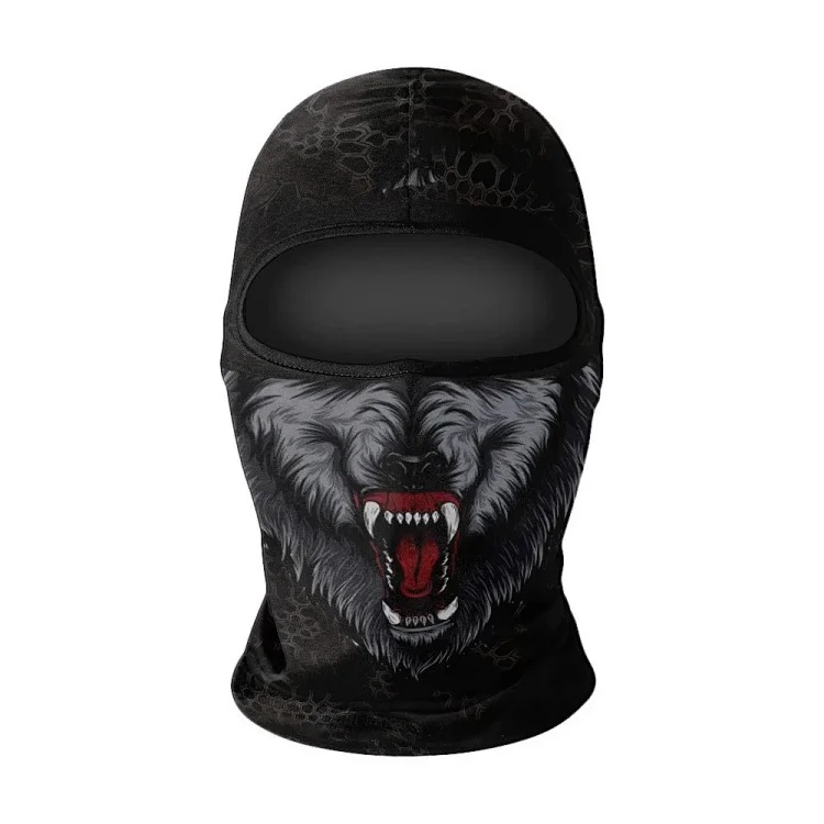 Headgear motorcycle sun protection motorcycle ice silk windproof skull mask for men and women breathable and sweat-wicking full face neck scarf hood