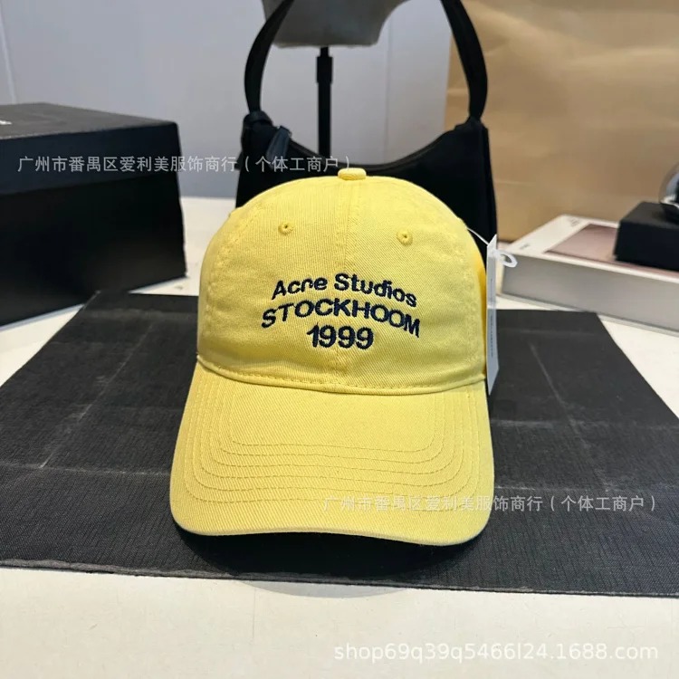 New style simple solid color soft top hat women's fashion Korean style simple baseball cap letter embroidered peaked cap men's style