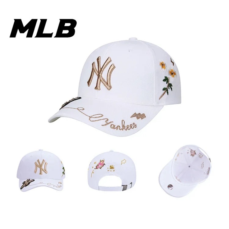 mlb hat men and women 2026 new ny hard top baseball cap big head circumference sun hat la peaked cap large brim