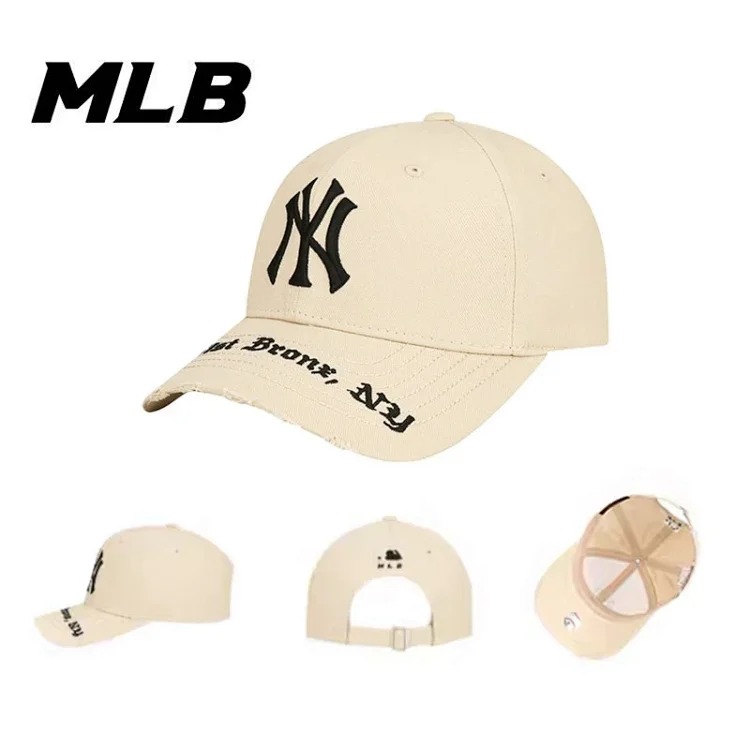 mlb hat men and women 2026 new ny hard top baseball cap big head circumference sun hat la peaked cap large brim