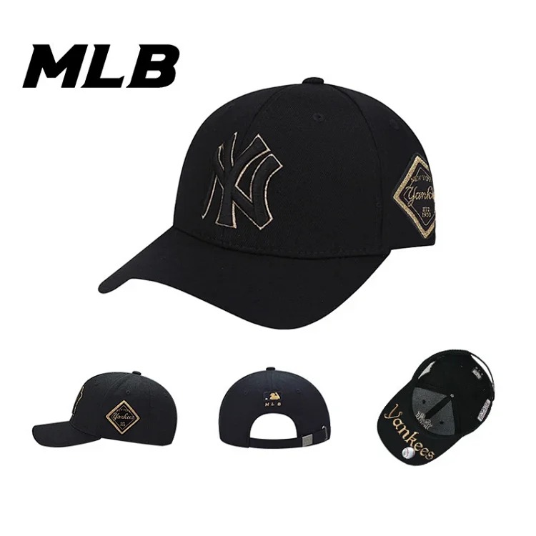 mlb hat men and women 2026 new ny hard top baseball cap big head circumference sun hat la peaked cap large brim