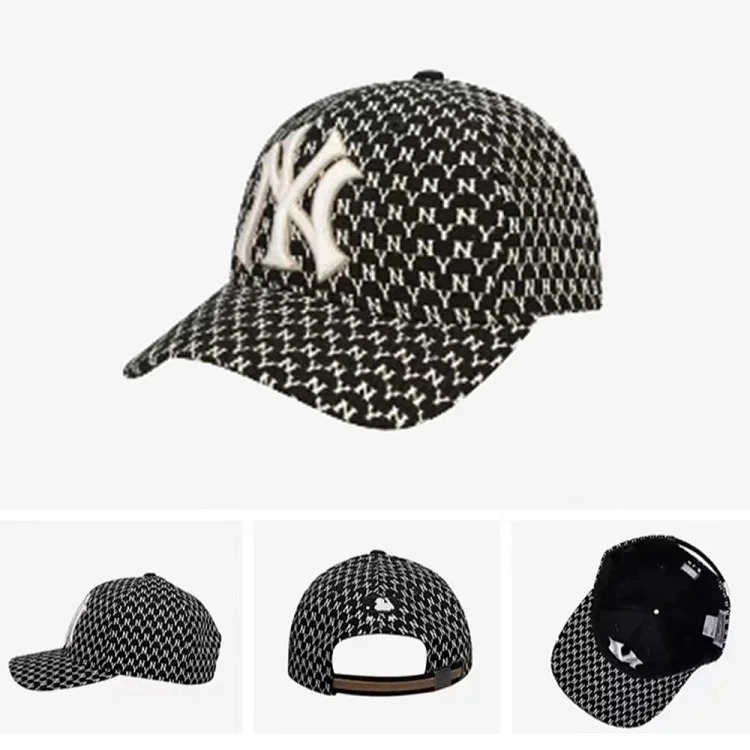 mlb hat men and women 2026 new ny hard top baseball cap big head circumference sun hat la peaked cap large brim