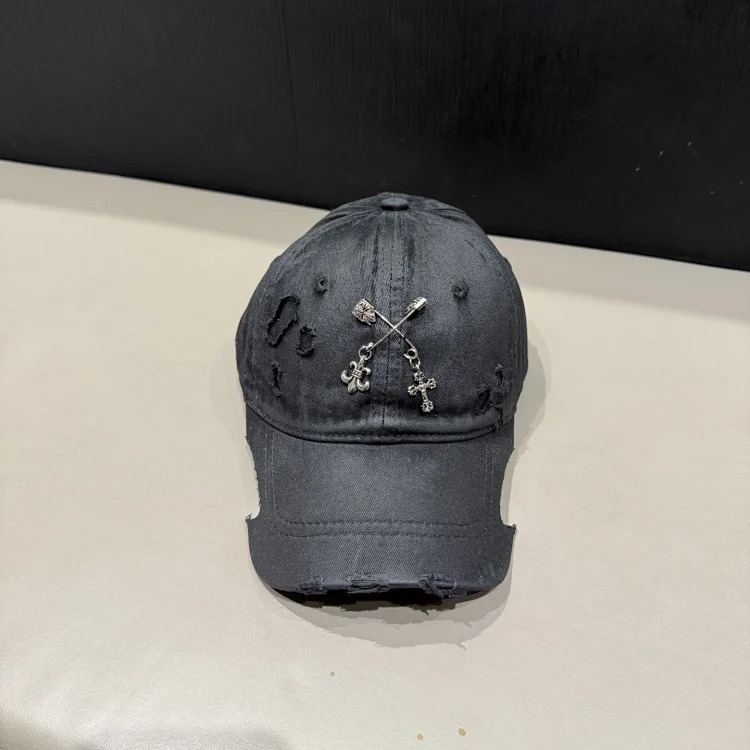 Spring and summer new hats women's personalized baseball caps with holes, large head circumference, cotton peaked caps, sun protection hats