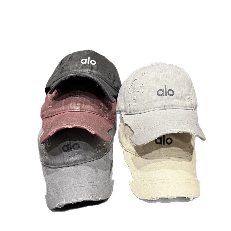 Spring and summer new hats women's personalized baseball caps with holes, large head circumference, cotton peaked caps, sun protection hats