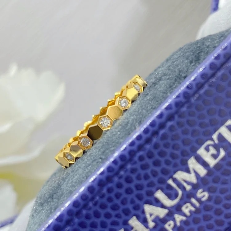 CHAU RING 925 sier Bee My Love Honeycomb Ring Spliced ​​Ring