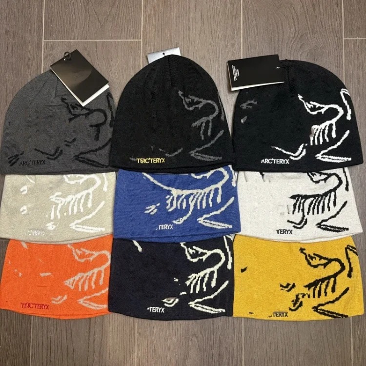 JS. Correct letters of European and American bird jacquard knitted hat ~ Versatile and warm large thickened woolen hat with personality, cold hat trend